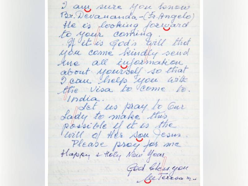 Teresa de Calcuta: la letra de esta religiosa desvela su generosidad espiritual.