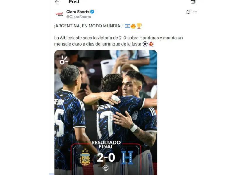 Señalan el culpable en el Honduras ante Argentina y lo que dicen del equipo de Molina