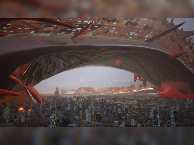 The Red City of the Planet of Capitalism, de Bahar Noorizadeh, es una de las obras que conforman la muestra.