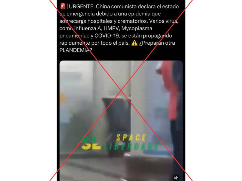 Captura de pantalla a una publicación de X hecha el 6 de enero de 2024.