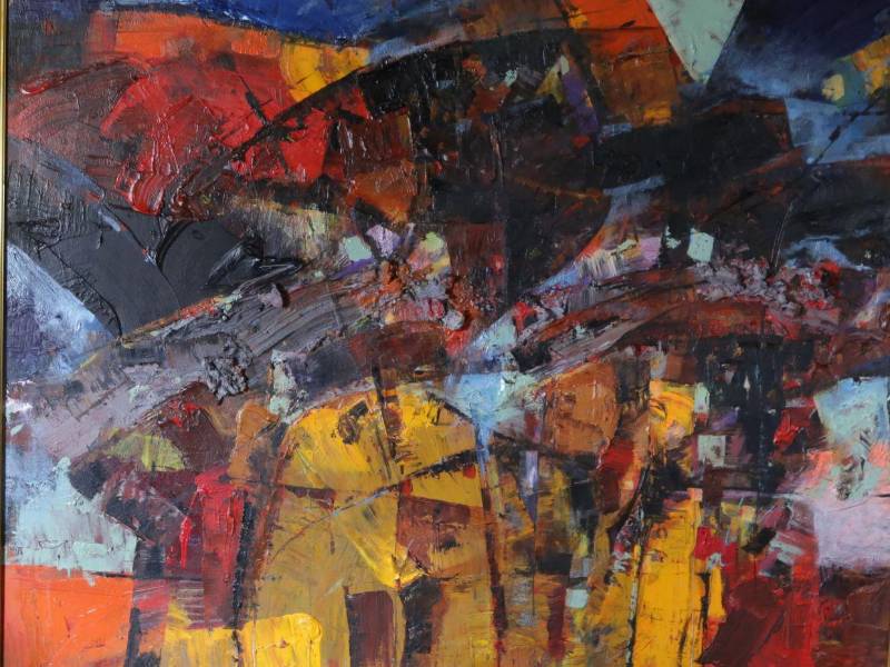 Más de 20 pinturas de mediano y gran formato conforman la muestra “Transmutante”.