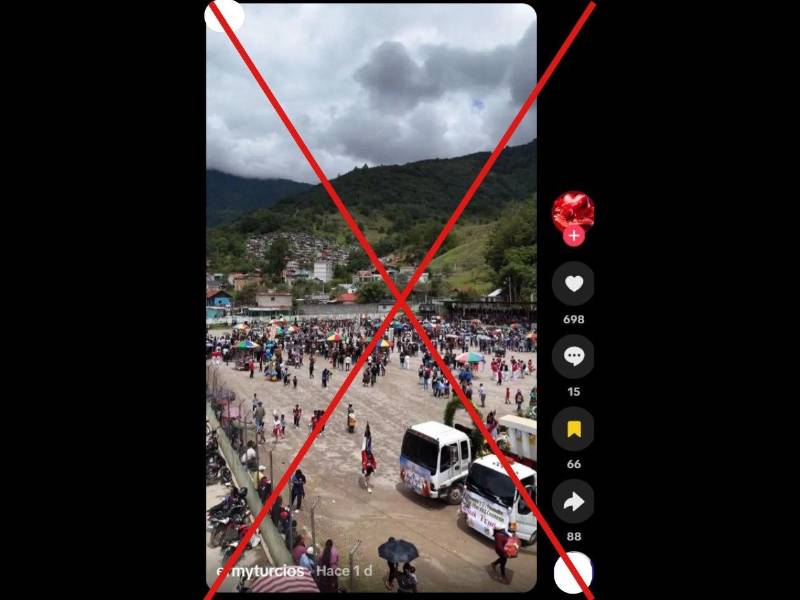 Captura de pantalla a una publicación de TikTok, hecha el 7 de julio de 2026.