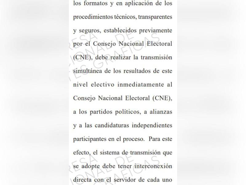 Captura de pantalla al artículo 278 de la Ley Electoral.