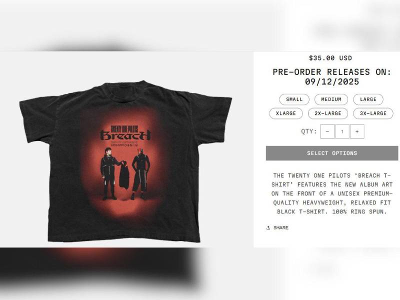 Una camiseta oficial de Twenty One Pilots cuesta alrededor de 35 dólares con distribuidores autorizados, mientras que en el portal podía encontrarse una imitación por cerca de siete dólares.