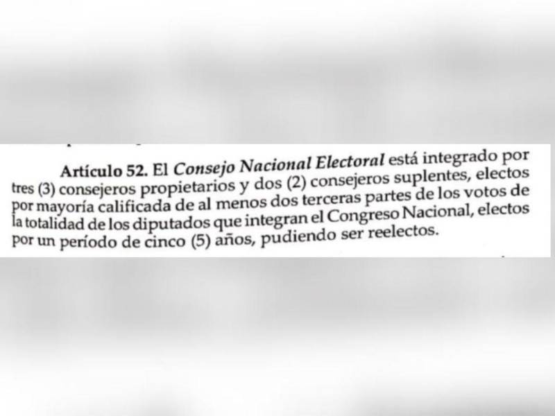 Captura de pantalla al artículo 52 de la Constitución de la República.