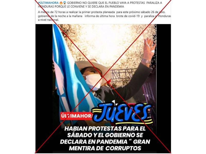 Captura de pantalla a una publicación de Facebook hecha el 25 de julio de 2025.