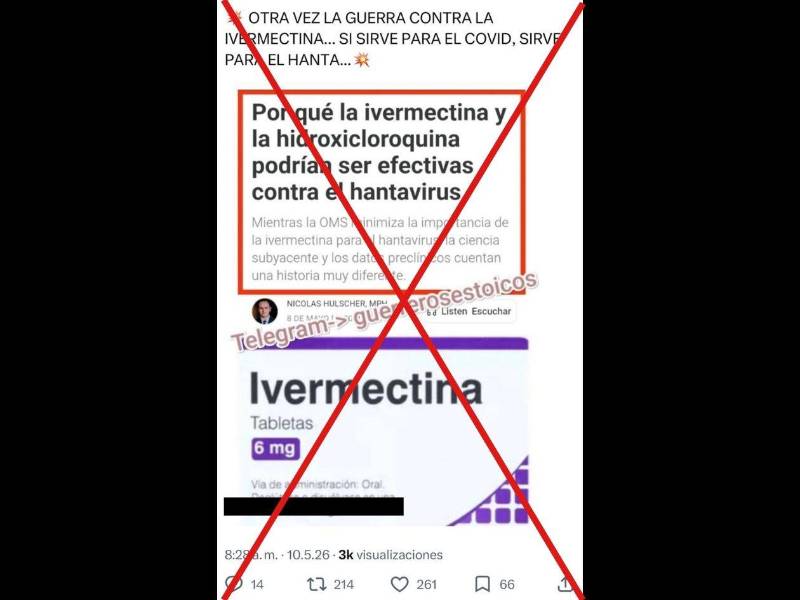 Captura de pantalla a una publicación de X/Twitter hecha el 19 de mayo de 2026.