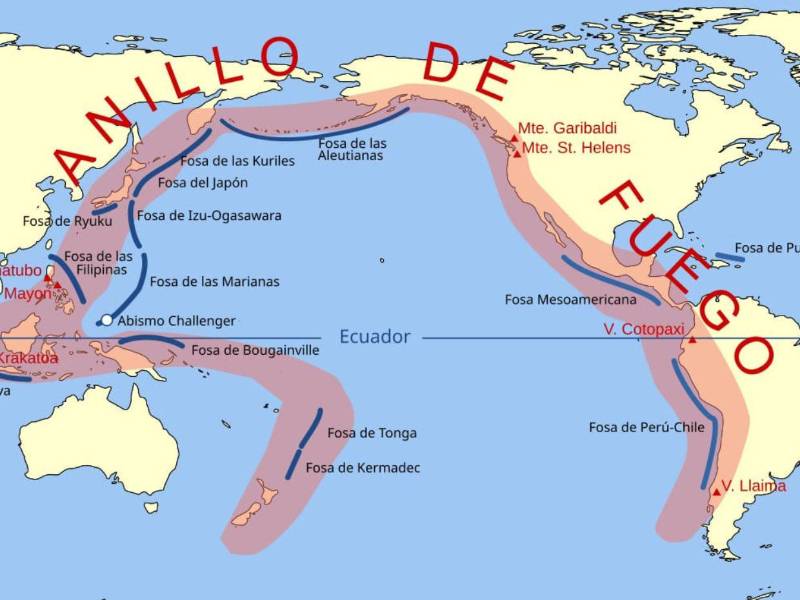 El peligro está latente para muchos países y cada vez que se registran grandes terremotos se recuerda el Anillo o Cinturón de Fuego del Pacífico, zona que agrupa más de 40 naciones; donde se concentra el 90 % de los terremotos del mundo, además de tener la mayor actividad volcánica del planeta.