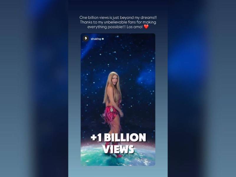 Dai Dai, de Shakira, supera las 1,000 millones de vistas en YouTube