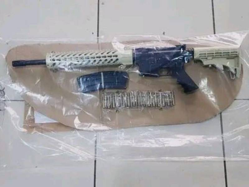 El arma de grueso calibre que portaba El Chino en el momento de su detención.