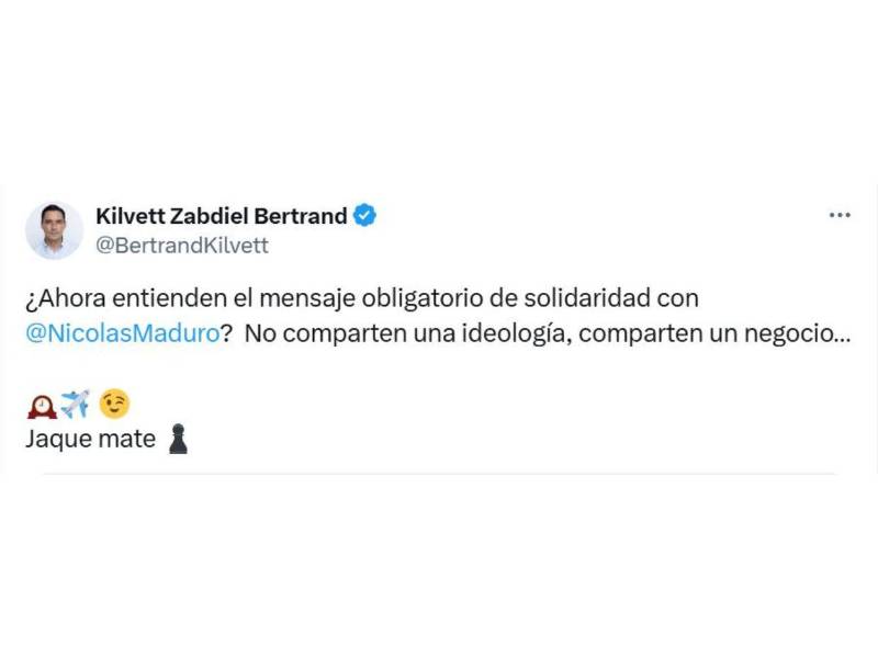 Jorge Cálix ante denuncia de que Maduro usa a Honduras como narcopuente: Le deben lealtad a los narcos del sur