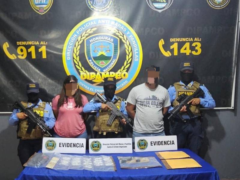 Los sospechosos fueron detenidos por la Dirección Policial Anti Maras y Pandillas Contra el Crimen Organizado (Dipampco).