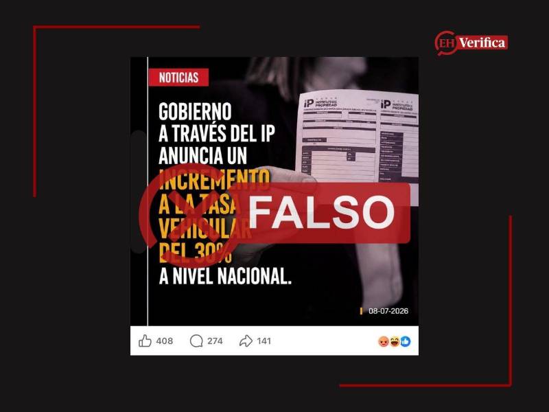 Captura de pantalla a una publicación de Facebook hecha el 9 de julio de 2026.