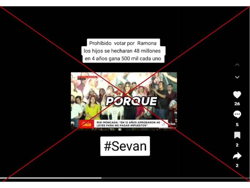 Captura de pantalla a una publicación de TikTok hecha el 17 de octubre de 2025.