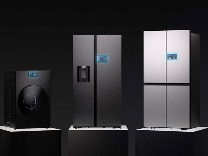 Samsung presentó por primera vez una pantalla de 21,5 pulgadas en su refrigerador Family Hub en 2016.