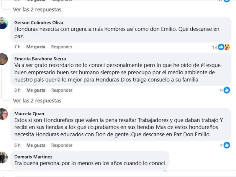 Decenas de lectores destacaron el enorme ser humano que fue don Emilio Larach, que deja un legado de trabajo.