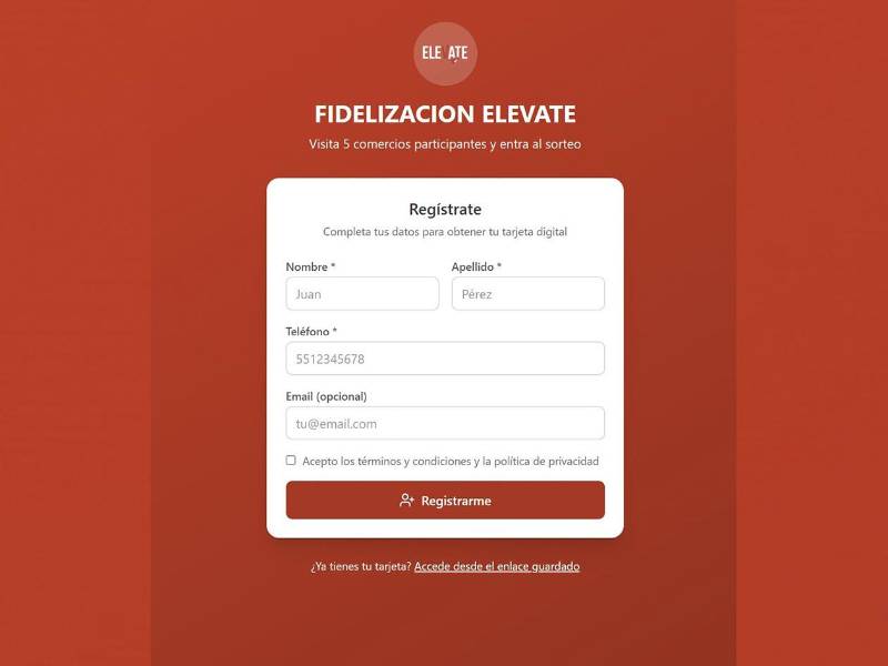 Los sellos digitales permiten al usuario visualizar su progreso y beneficios acumulados de forma clara y sencilla.