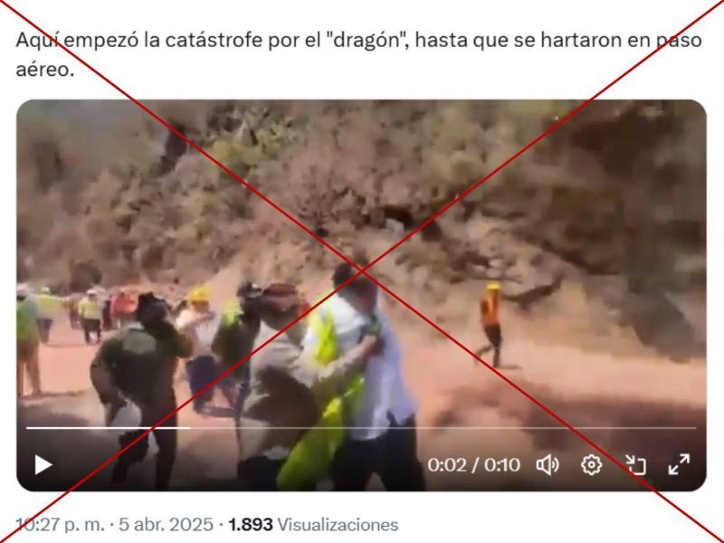 Captura de pantalla a una publicación de X hecha el 7 de abril de 2025.