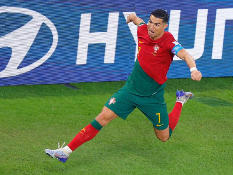 El tradicional festejo de Cristiano Ronaldo ya se hizo presente en Qatar.