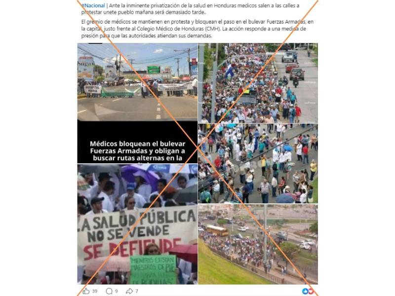 Captura de pantalla a una publicación de Facebook hecha el 16 de abril de 2026.