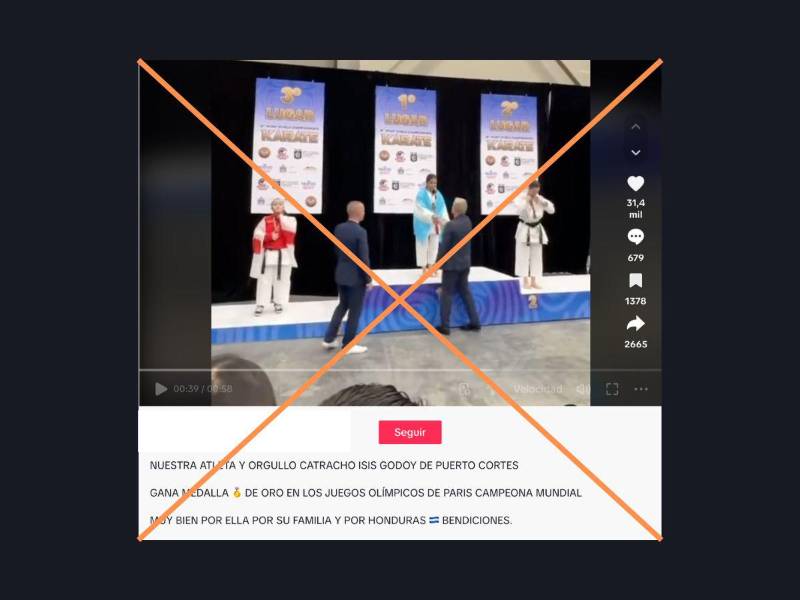 Captura de pantalla a una publicación de TikTok realizada el 1 de agosto de 2024.