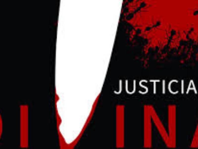 El cartel de Justicia Divina de Alejandro Irías.