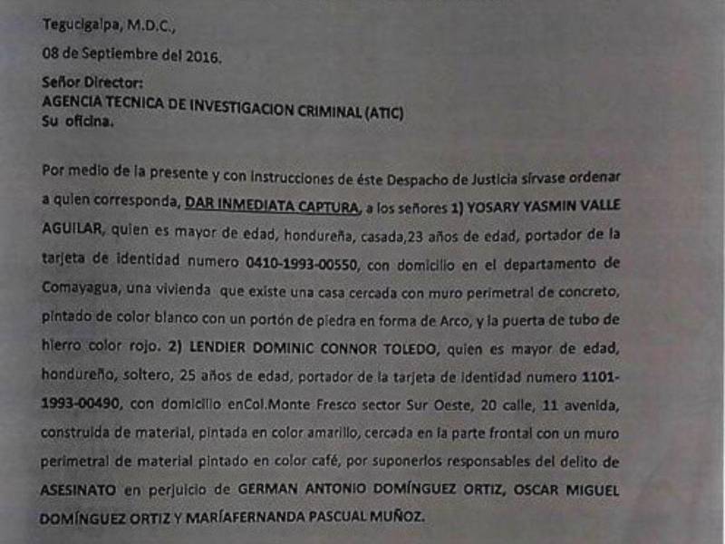 Capturan a hija de Arnulfo Valle, miembro del cártel Valle Valle, en Corinto, Omoa
