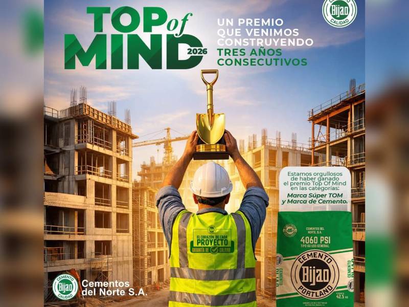 Cementos Bijao lidera el Top of Mind y se consolida como la marca #1 en Honduras