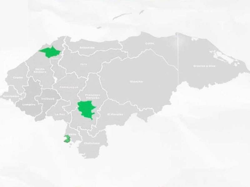 Tres municipios del territorio hondureño permanecen en alerta verde.