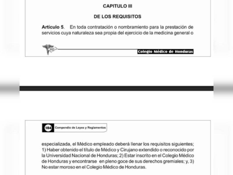 Captura de pantalla al artículo 5 de la Ley del Estatuto Médico Empleado.