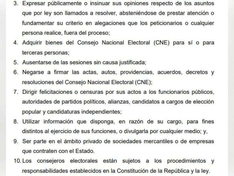 Captura de pantalla al artículo 15 de la Ley Electoral.