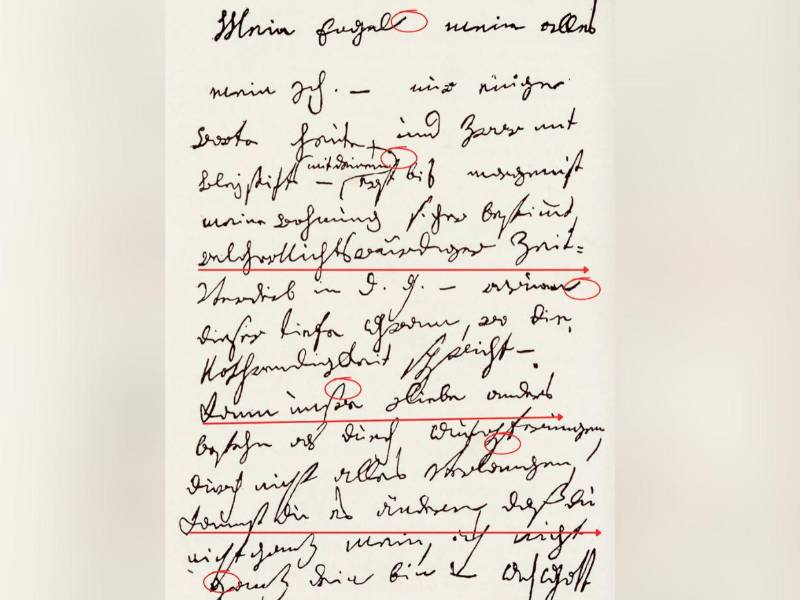 Ludwig Van Beethoven: la letra de este compositor revela una pasión creativa y desbordada.