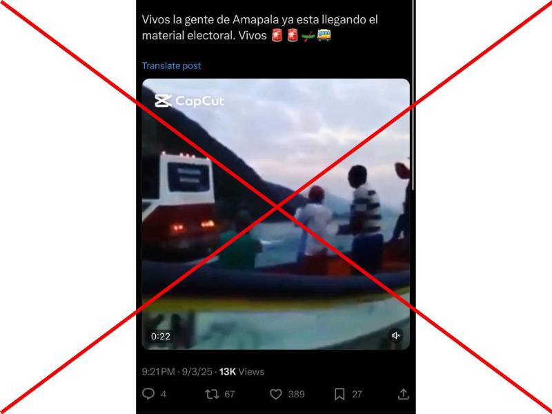 Captura de pantalla a una publicación de X hecha el 11 de marzo de 2025.