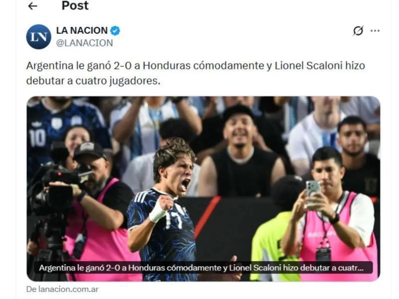 Señalan el culpable en el Honduras ante Argentina y lo que dicen del equipo de Molina