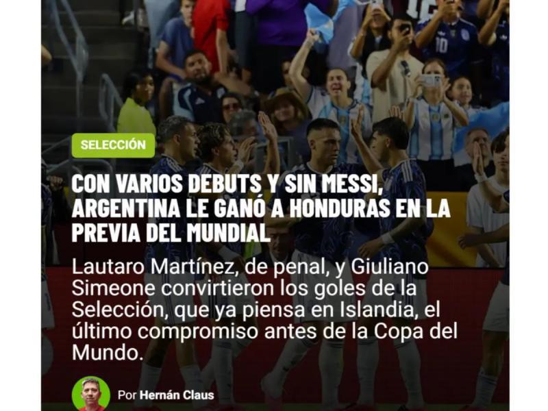 Señalan el culpable en el Honduras ante Argentina y lo que dicen del equipo de Molina