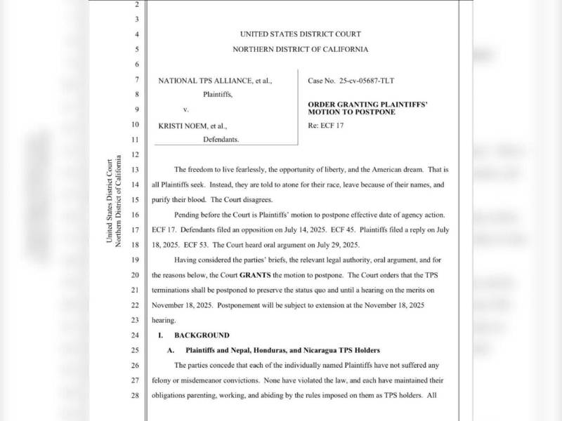 Este es el documento donde la jueza expone la resolución emitida.