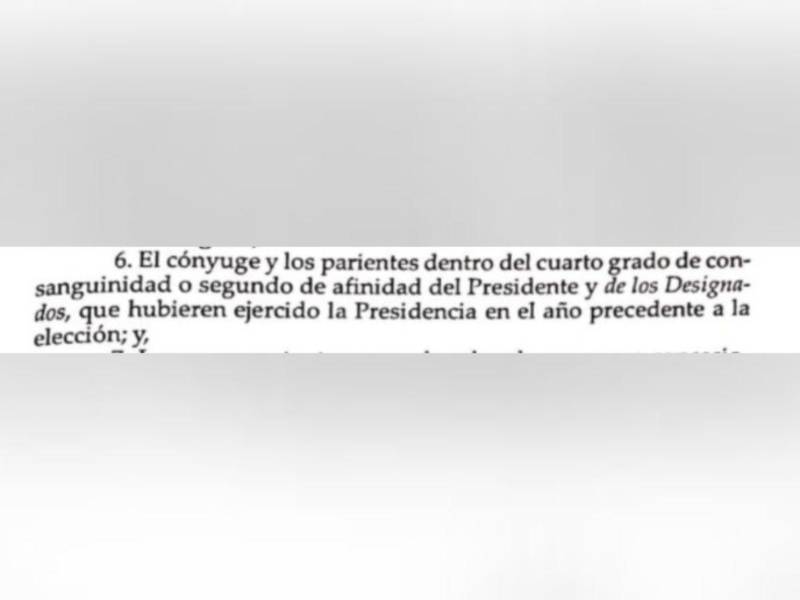 Captura de pantalla al numeral 6 del artículo 240 de la Constitución de Honduras.