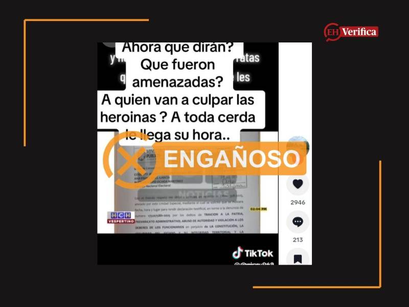 Captura de pantalla a una publicación de TikTok hecha el 23 de abril de 2026, adaptada a esta cartela.