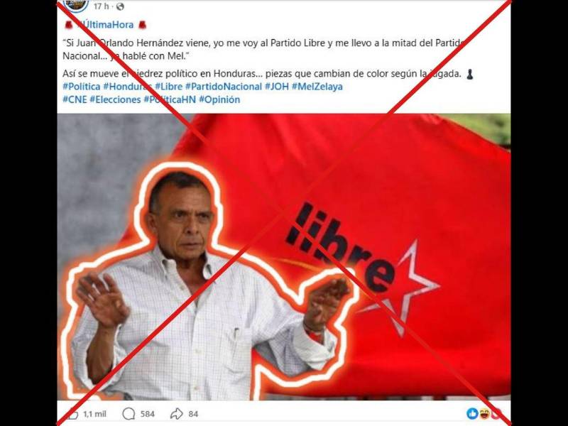 Captura de pantalla a una publicación de Facebook hecha el 20 de abril de 2026.