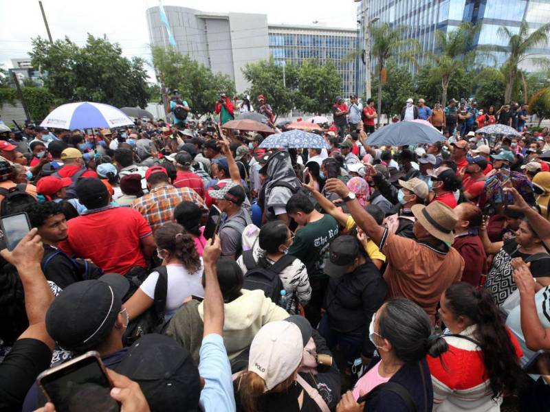 Una manifestación de afectados por Koriun contra el gobierno del pasado 31 de julio.