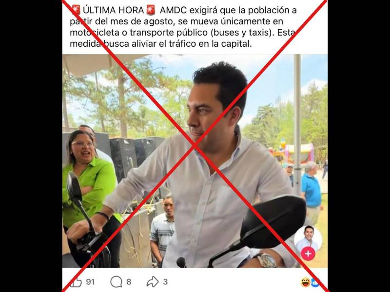 Captura de pantalla a una publicación de Facebook hecha el 10 de julio de 2026.