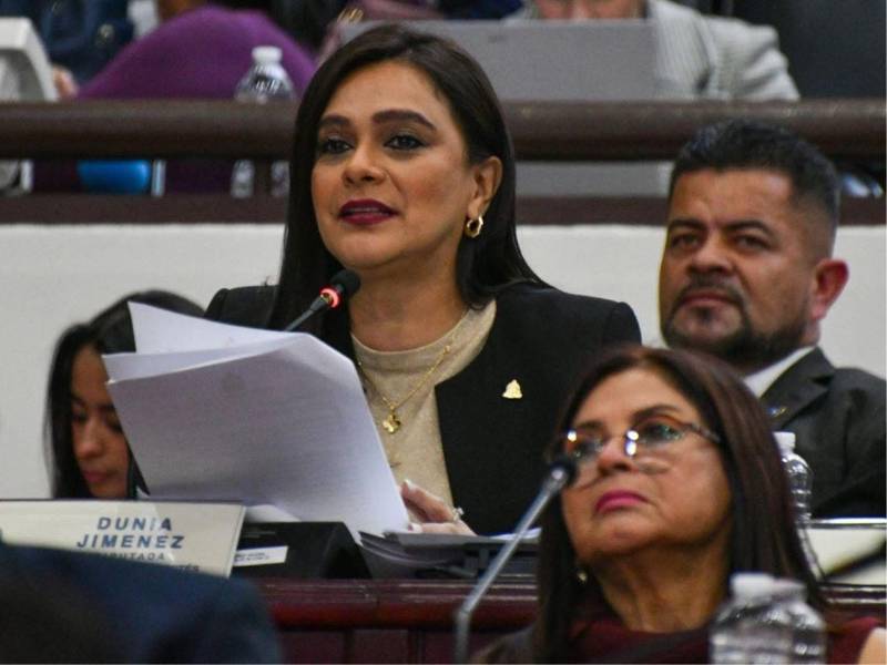 Dunia Jiménez, diputada del partido Libertad y Refundación (Libre).