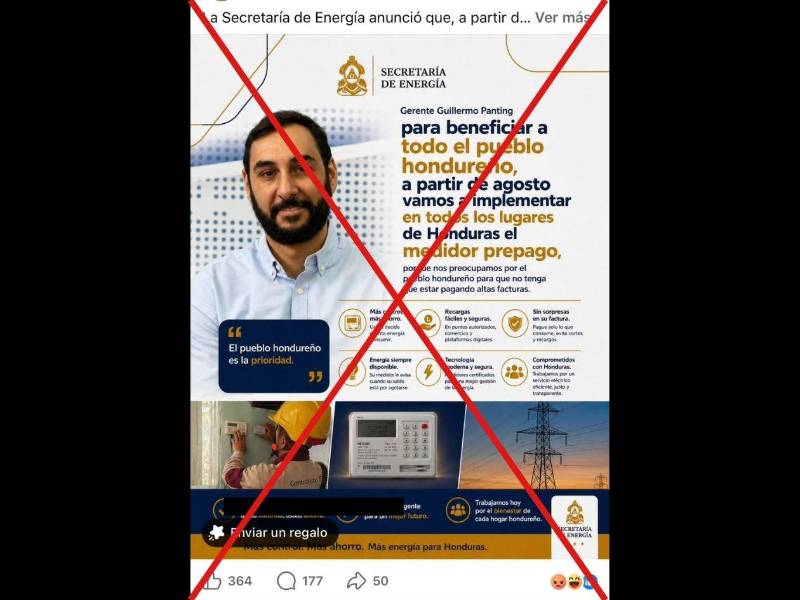 Captura de pantalla a una publicación de Facebook hecha el 19 de mayo de 2026