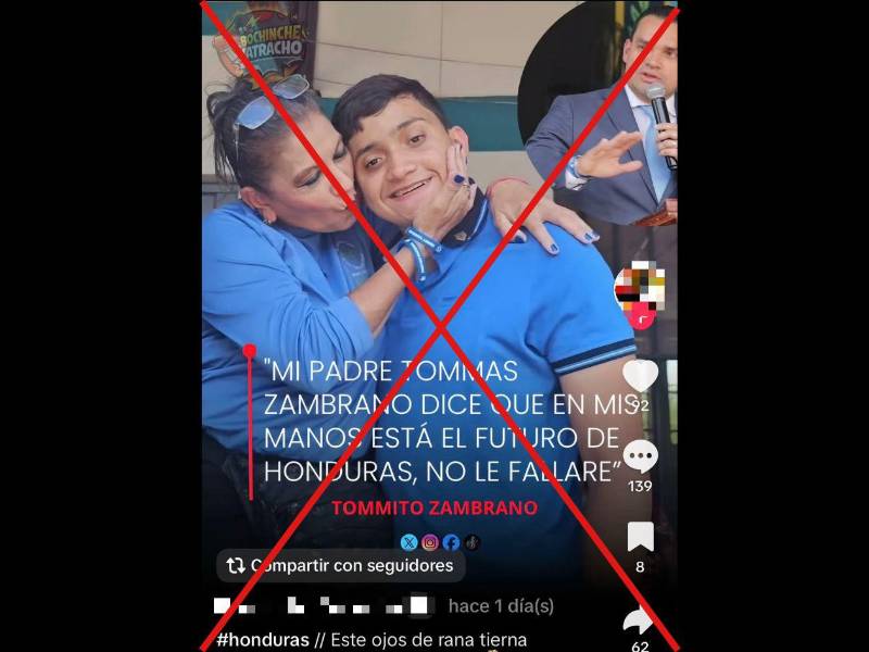 Captura de pantalla a una publicación de Tik Tok, hecha el 30 de septiembre de 2026
