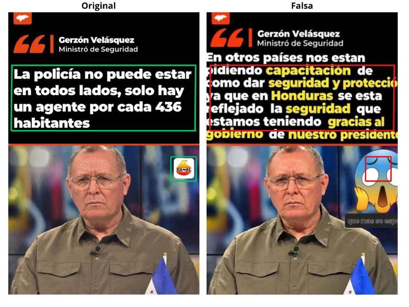 Cuadro comparativo entre el arte original y el falso.