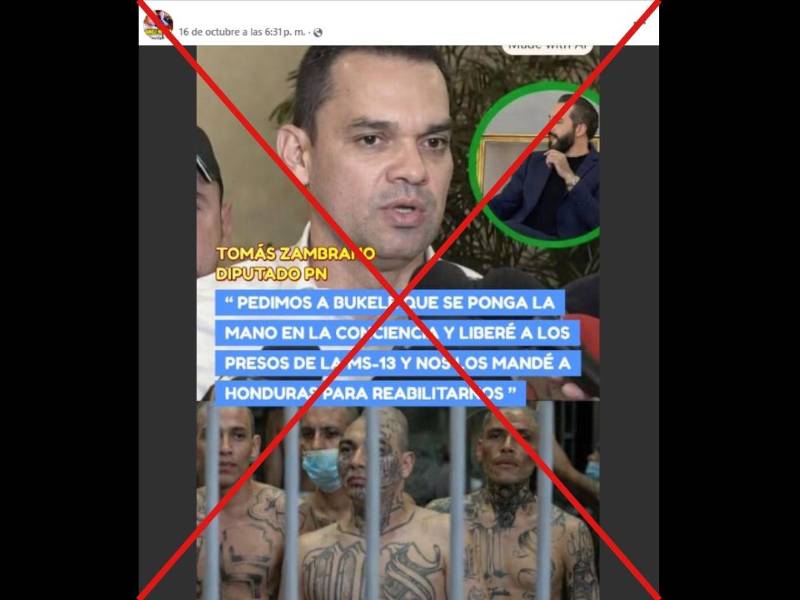 Captura de pantalla a una publicación de Facebook, hecha el 20 de octubre de 2026.