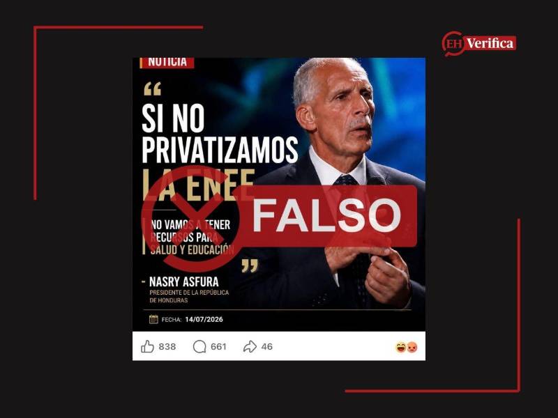 Captura de pantalla a una publicación de Facebook hecha el 15 de julio de 2026.