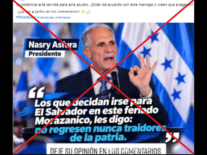 Captura de pantalla a una publicación de Facebook, hecha el 6 de octubre de 2026.