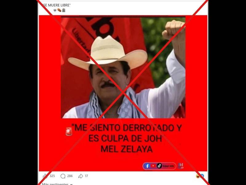 Captura de pantalla a una publicación de Facebook hecha el 29 de abril de 2026.