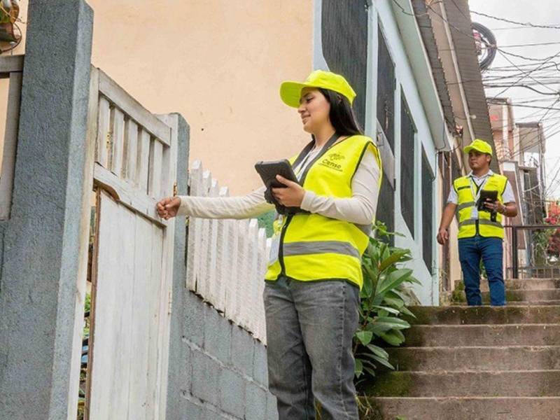 Imagen de censistas durante el evento del lanzamiento del XVIII Censo Nacional de Población y VII de Vivienda en Honduras